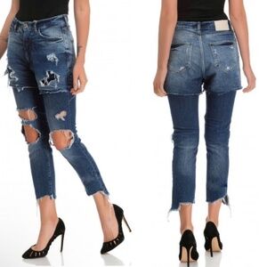 Zara Size 4 Jean Shorts Trafaluc Denimwear Distressed Cropped Layered Ankle 31 